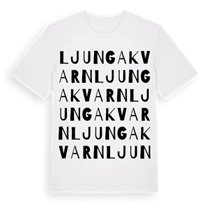 Ljunga kvarn ordlek t-shirt – ekologisk bomull t-shirt från Pinshirt