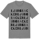 Mid Heather Gray t-shirt med Ljungbacken ordlek t-shirt