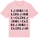 Pink Cotton t-shirt med Ljungbacken ordlek t-shirt