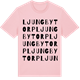 Pink Cotton t-shirt med Ljungbytorp ordlek t-shirt