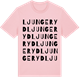 Pink Cotton t-shirt med Ljungeryd ordlek t-shirt
