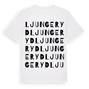 Ljungeryd ordlek t-shirt – ekologisk bomull t-shirt från Pinshirt