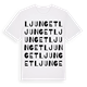 White t-shirt med Ljunget ordlek t-shirt