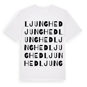 Ljunghed ordlek t-shirt – ekologisk bomull t-shirt från Pinshirt