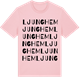 Pink Cotton t-shirt med Ljunghem ordlek t-shirt
