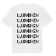 White t-shirt med Ljunghem ordlek t-shirt