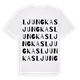 White t-shirt med Ljungkas ordlek t-shirt