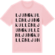 Pink Cotton t-shirt med Ljungkullen ordlek t-shirt