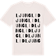 Vintage White t-shirt med Ljunglid ordlek t-shirt