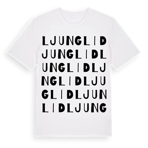 Ljunglid ordlek t-shirt – ekologisk bomull t-shirt från Pinshirt