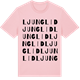 Pink Cotton t-shirt med Ljunglid ordlek t-shirt
