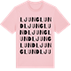 Pink Cotton t-shirt med Ljunglund ordlek t-shirt