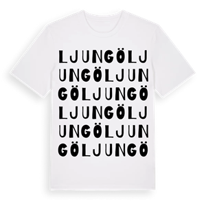 Ljungö ordlek t-shirt – ekologisk bomull t-shirt från Pinshirt