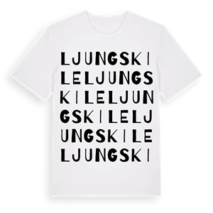 Ljungskile ordlek t-shirt – ekologisk bomull t-shirt från Pinshirt