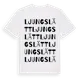 White t-shirt med Ljungslätt ordlek t-shirt