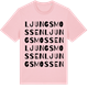 Pink Cotton t-shirt med Ljungsmossen ordlek t-shirt
