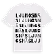 White t-shirt med Ljungsnäs ordlek t-shirt