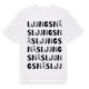 White t-shirt med Ljungsnäs ordlek t-shirt