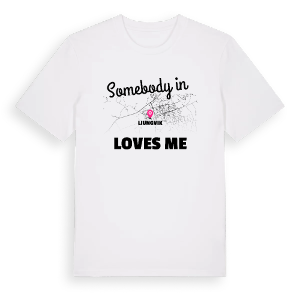 Någon i Ljungvik älskar mig t-shirt – ekologisk bomull t-shirt från Pinshirt