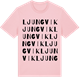 Pink Cotton t-shirt med Ljungvik ordlek t-shirt