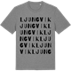 Mid Heather Gray t-shirt med Ljungvik ordlek t-shirt