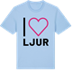 Blue Soul t-shirt med Jag älskar Ljur t-shirt stort tryck