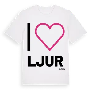 Jag älskar Ljur t-shirt stort tryck – ekologisk bomull t-shirt från Pinshirt