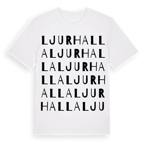 Ljurhalla ordlek t-shirt – ekologisk bomull t-shirt från Pinshirt