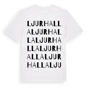 Ljurhalla ordlek t-shirt – ekologisk bomull t-shirt från Pinshirt