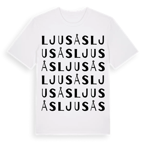 Ljusås ordlek t-shirt – ekologisk bomull t-shirt från Pinshirt