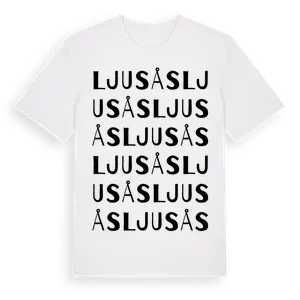 Ljusås ordlek t-shirt – ekologisk bomull t-shirt från Pinshirt