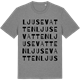Mid Heather Gray t-shirt med Ljusevatten ordlek t-shirt