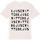 Vintage White t-shirt med Ljusevatten ordlek t-shirt
