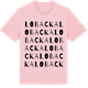 Pink Cotton t-shirt med Lobacka ordlek t-shirt