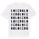 White t-shirt med Loberg ordlek t-shirt
