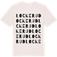 Vintage White t-shirt med Lockerud ordlek t-shirt
