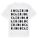 White t-shirt med Lockerud ordlek t-shirt