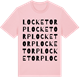 Pink Cotton t-shirt med Locketorp ordlek t-shirt