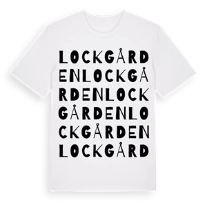 Lockgården ordlek t-shirt – ekologisk bomull t-shirt från Pinshirt
