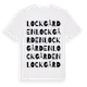White t-shirt med Lockgården ordlek t-shirt