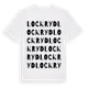 White t-shirt med Lockryd ordlek t-shirt