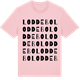 Pink Cotton t-shirt med Loddebo ordlek t-shirt