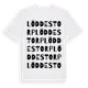 White t-shirt med Löddestorp ordlek t-shirt