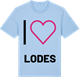 Blue Soul t-shirt med Jag älskar Lodes t-shirt stort tryck