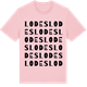 Pink Cotton t-shirt med Lodes ordlek t-shirt