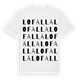 White t-shirt med Lofalla ordlek t-shirt