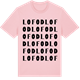 Pink Cotton t-shirt med Lofod ordlek t-shirt