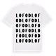 White t-shirt med Lofod ordlek t-shirt
