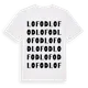 White t-shirt med Lofod ordlek t-shirt