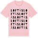 Pink Cotton t-shirt med Loftås ordlek t-shirt